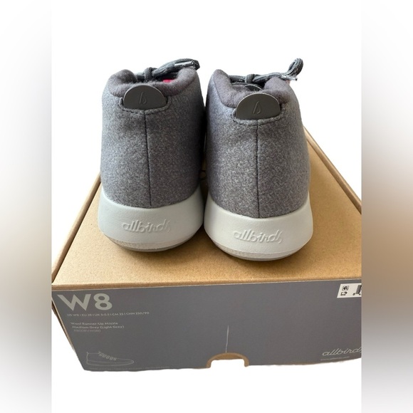 NIB Allbirds Women’s Wool Runner Up Mizzles Shoes in Light Grey in size 8 - Picture 5 of 8